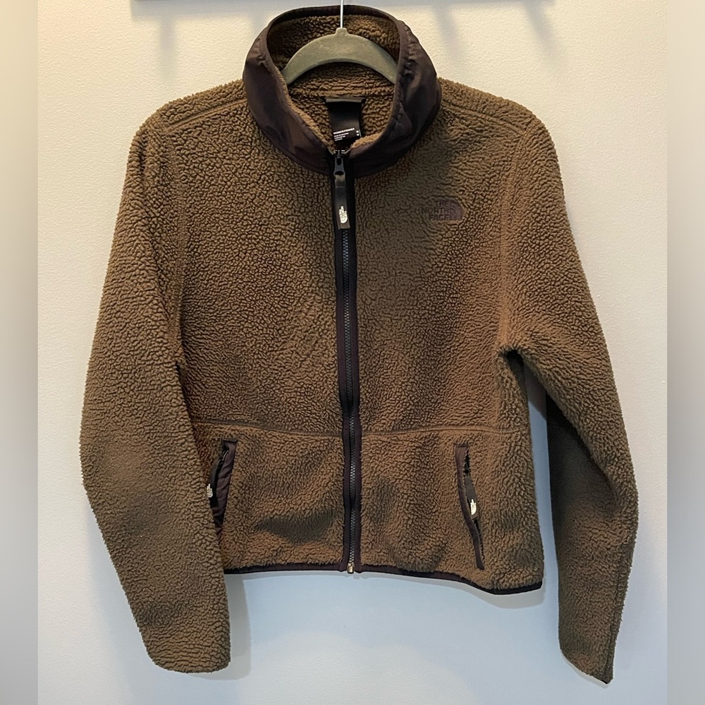 North-face Cropped Sherpa jacket